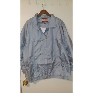 Vintage 80s Tudor Court by Haband XL Gray Lined Jacket Windbreaker